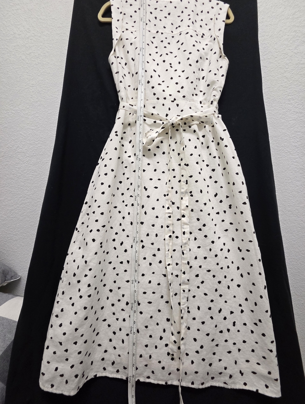 Banana Republic White Sleeveless Polka Dot Wrap Camisole Dress - Picture 8 of 14